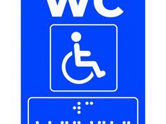 Placute braille wc persoane cu dizabilitati pentru nevazatori