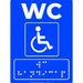 Placute braille wc persoane cu dizabilitati pentru nevazatori